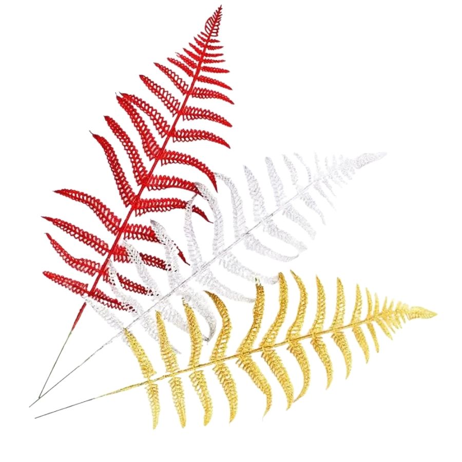 Trio of sparkling ferns