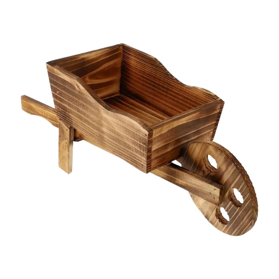 Chariot à Fleurs en Bois Naturel