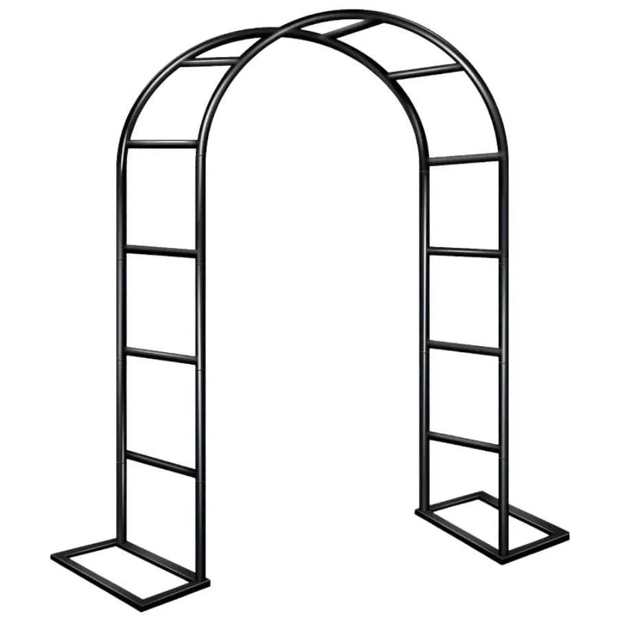 ArcoSteel – Arche de Jardin en Métal Noir Élégante